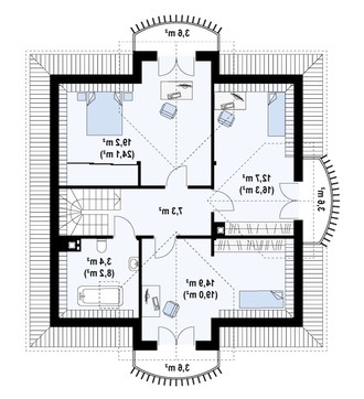 Galería de visualizaciones - Proyecto de casa clásica con ático