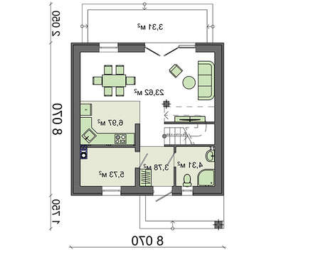 Visualization gallery - Modern two-story cottage with three bedrooms