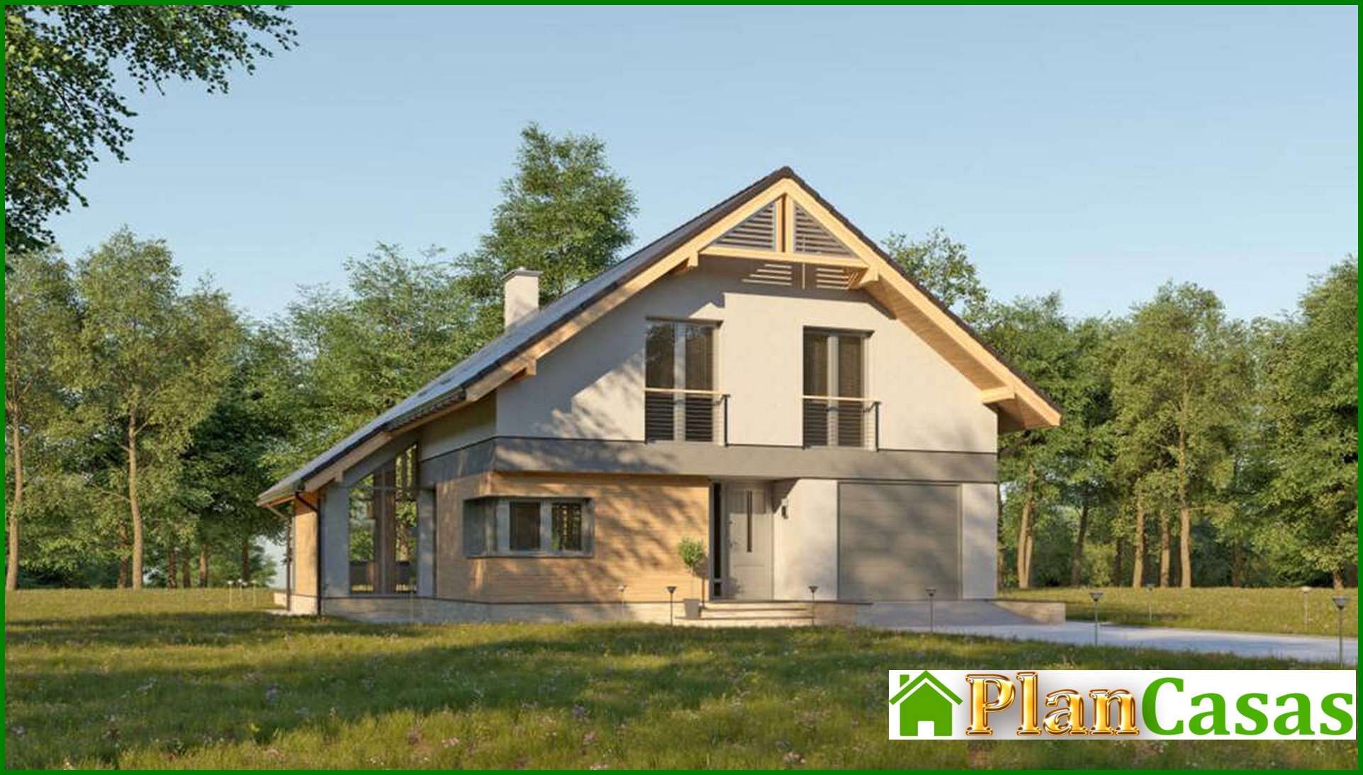 Visualization gallery - The project of a two-story cottage with a second light