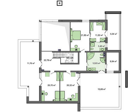 Visualization gallery - Modern Art Nouveau house with sauna on the second floor