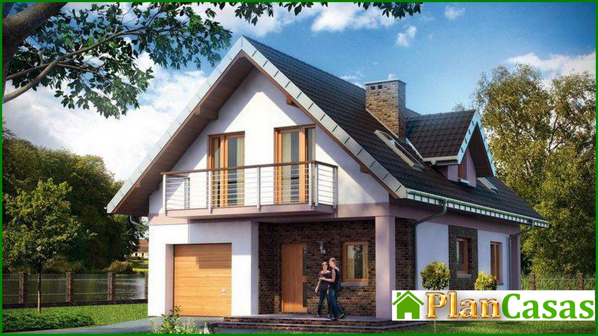 Beautiful country house with two floors and five rooms house plan