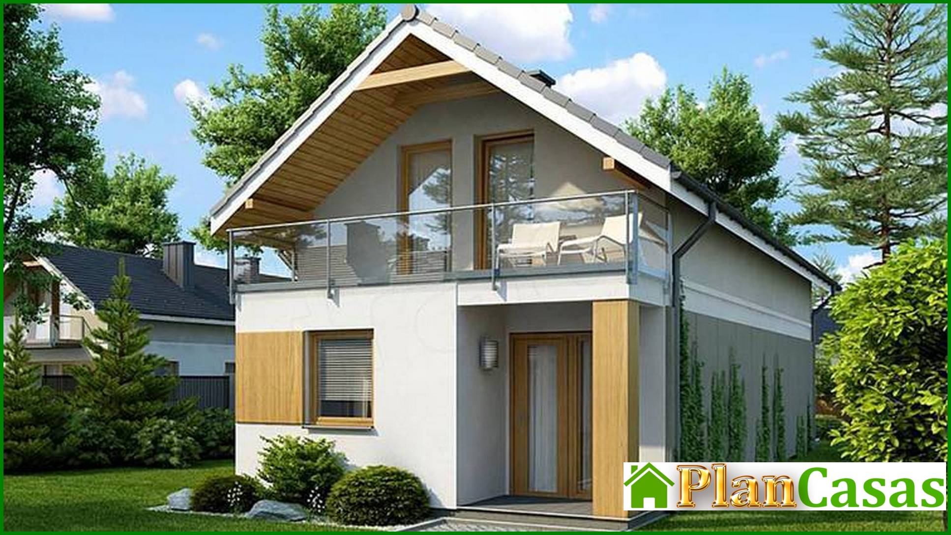 Visualization gallery - Two-story house with balconies for a narrow plot