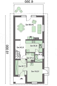 Visualization gallery - Two-story house with balconies for a narrow plot
