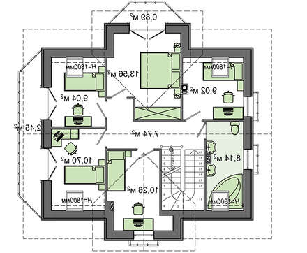 Visualization gallery - 6-Bedroom Two-Storey Cottage Project