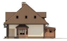 Visualization gallery - The project of a cottage for two families with a garage and an attic