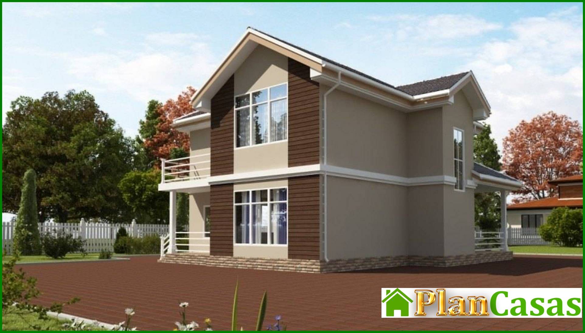 Visualization gallery - Stylish unusual two-story mansion