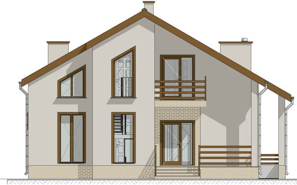 Visualization gallery - Luxurious apartment building in bright colors