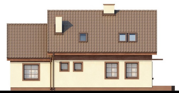 Visualization gallery - House project with a garage, a beautiful attic and a side terrace