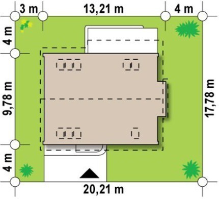 Visualization gallery - The project of a comfortable house with a garage