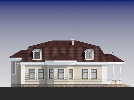 Visualization gallery - Chic villa design in a classic style