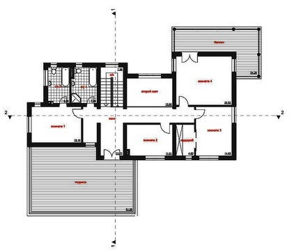 Visualization gallery - Architectural project of a two-story modern holiday home