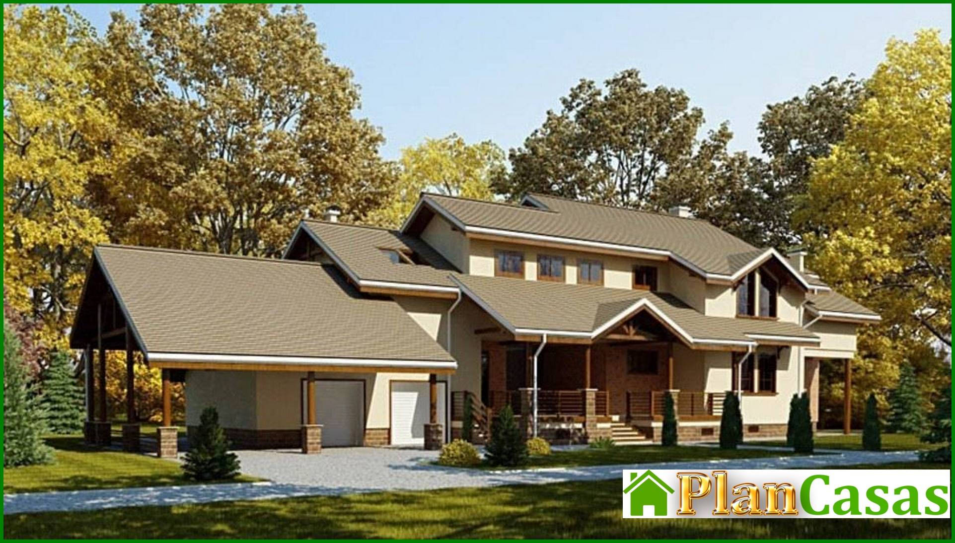 The architectural project of a huge country house house plan