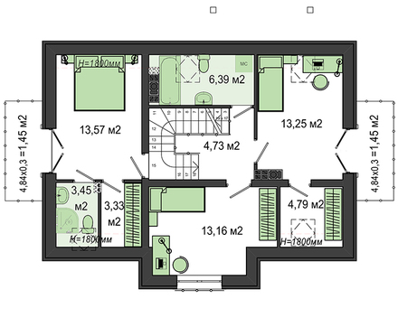 Visualization gallery - Lovely house with balconies