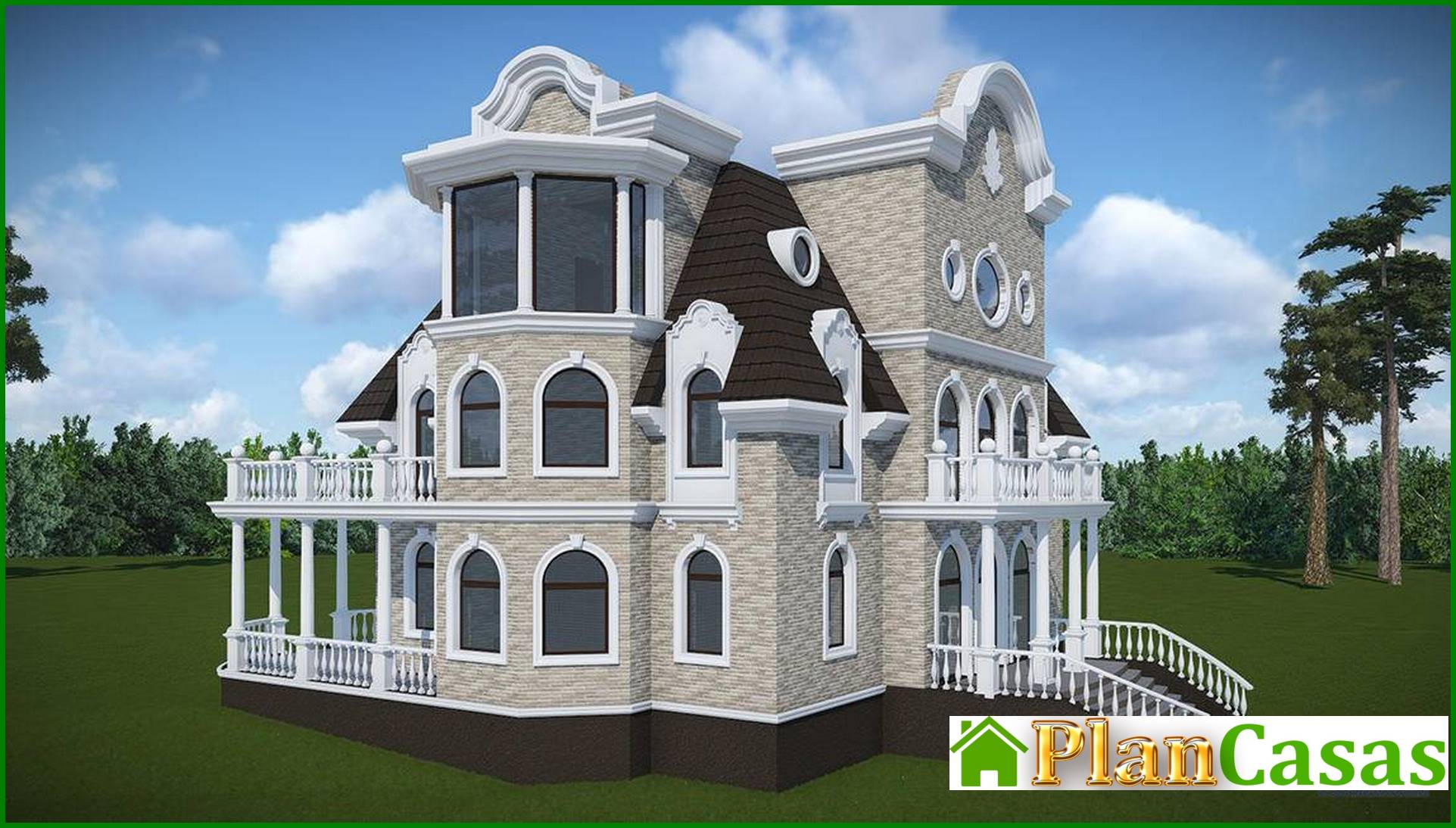 Visualization gallery - The project of a four-story mansion