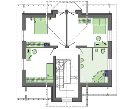 Visualization gallery - The project of a cozy house 11 x 11