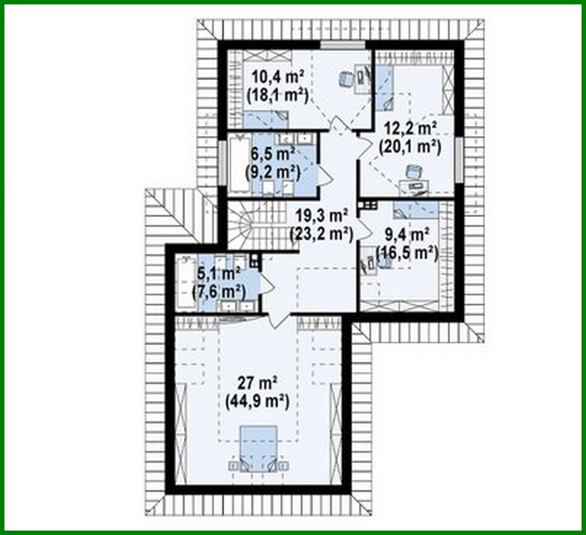 Visualization gallery - Comfortable European-style attic house