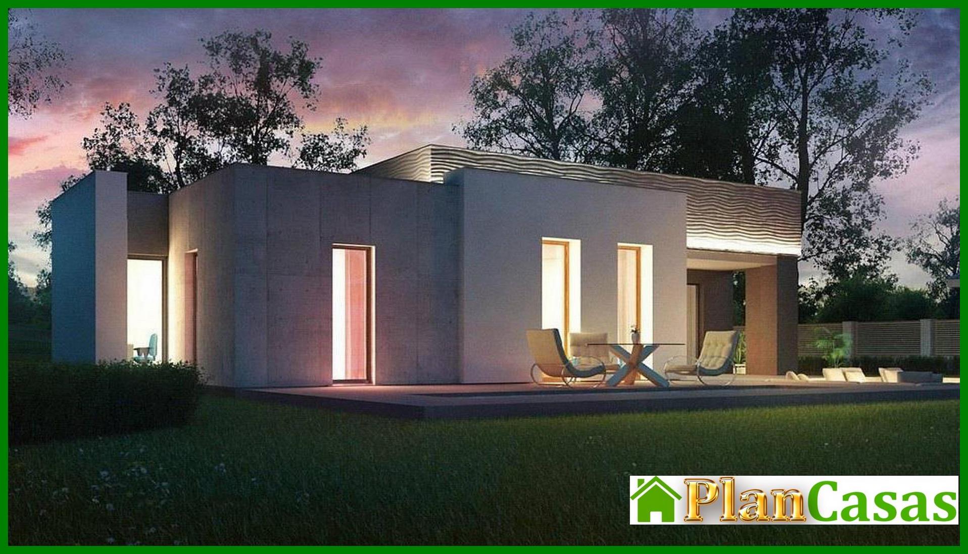 Original one-story high-tech house house plan