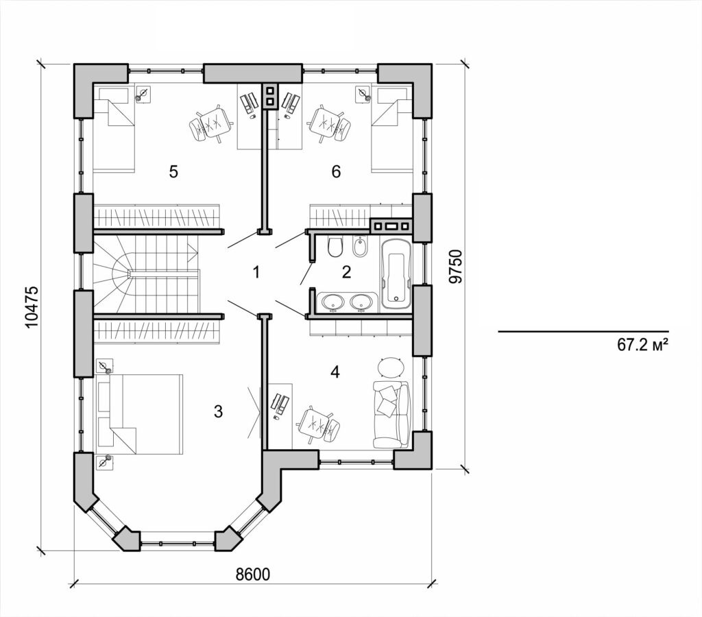 Visualization gallery - Two storey house