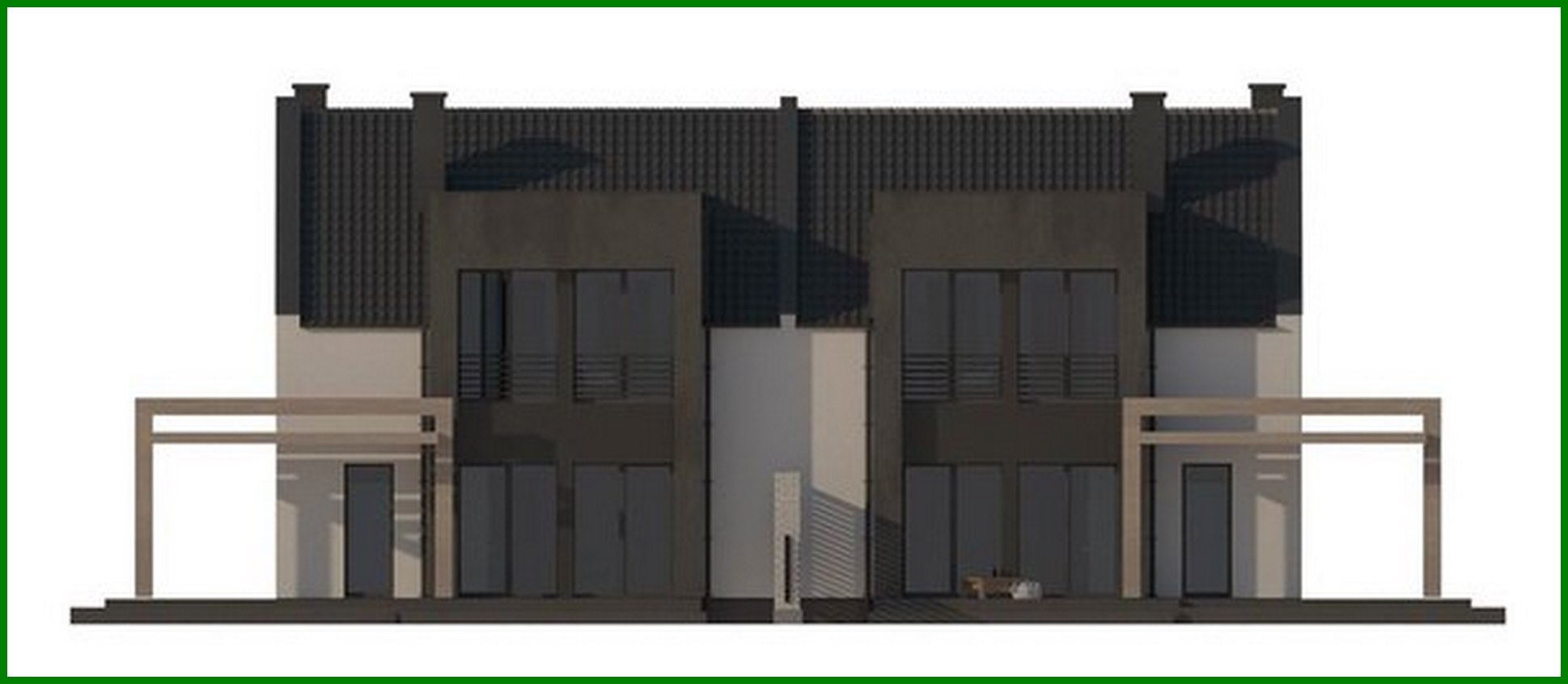 Visualization gallery - Cottage with elements of cubism in architecture