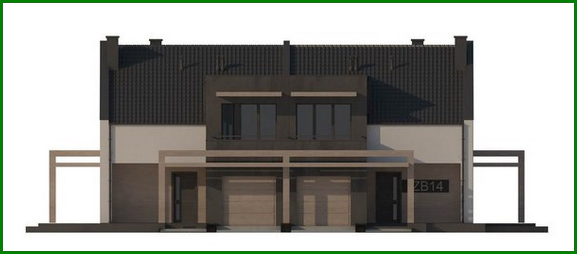 Visualization gallery - Cottage with elements of cubism in architecture