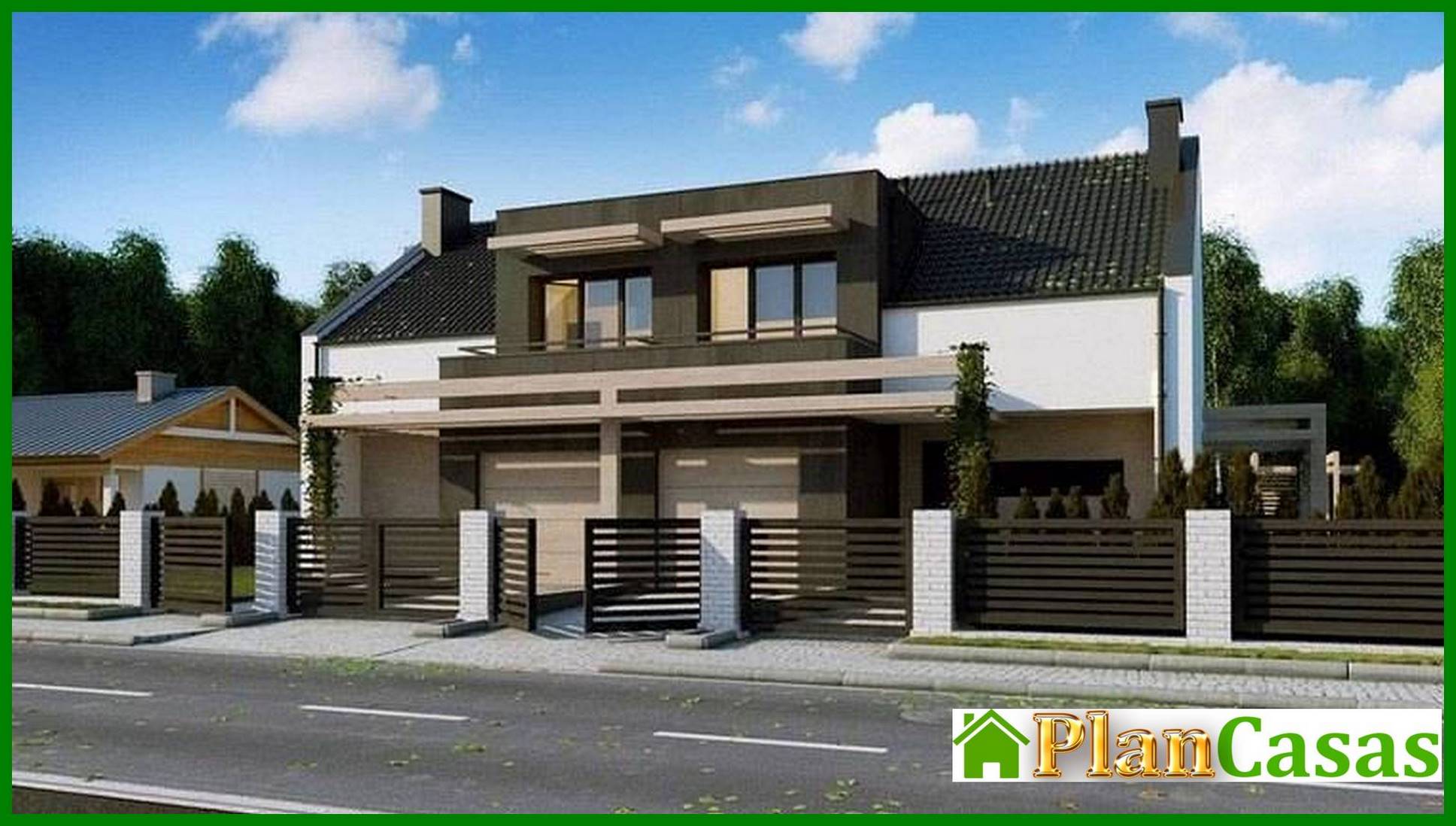 Visualization gallery - Cottage with elements of cubism in architecture