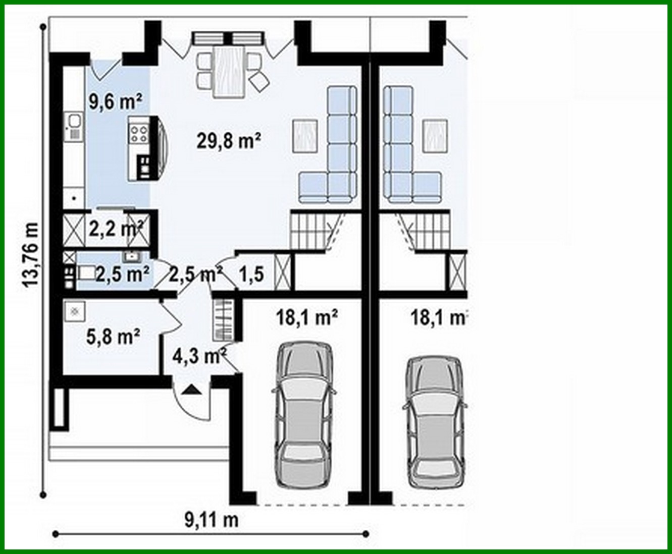 Visualization gallery - Cottage with elements of cubism in architecture