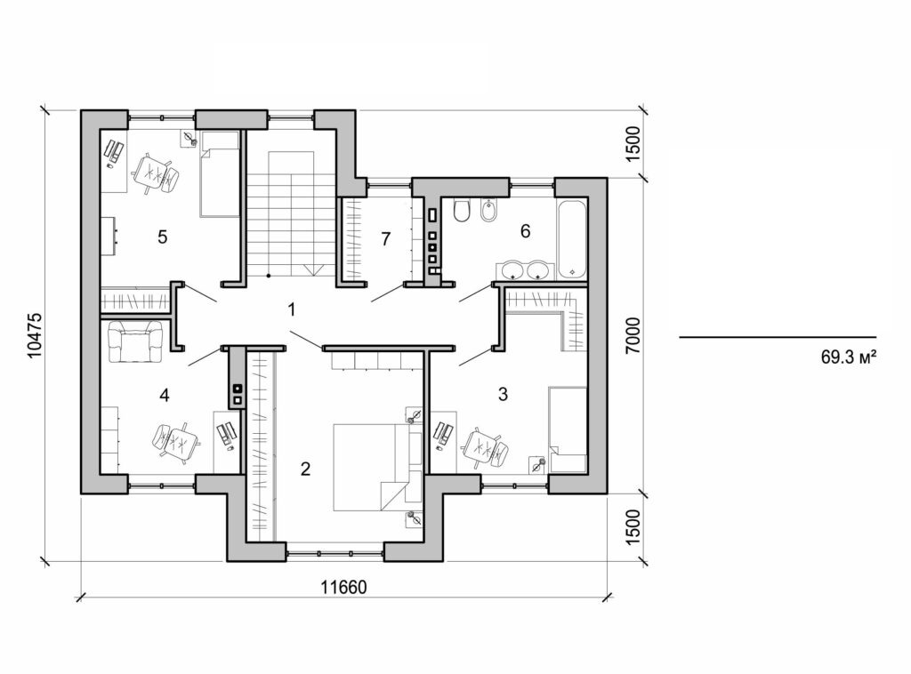 Visualization gallery - Two storey house