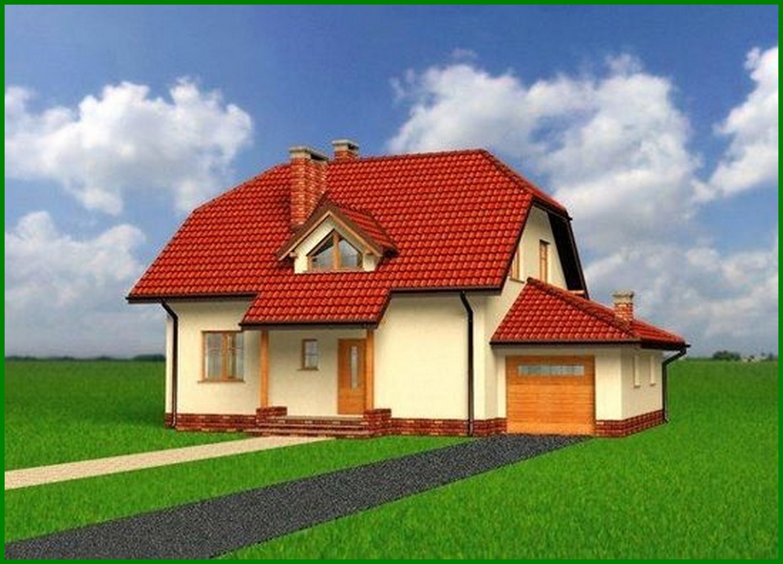 Visualization gallery - A project of a beautiful country house with an area of ​​200 m²