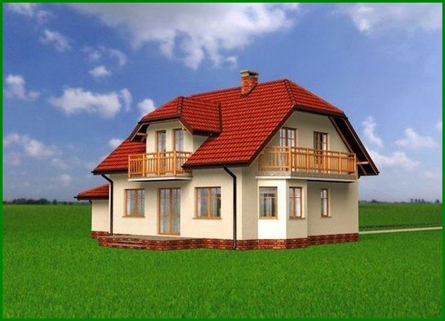 Visualization gallery - A project of a beautiful country house with an area of ​​200 m²