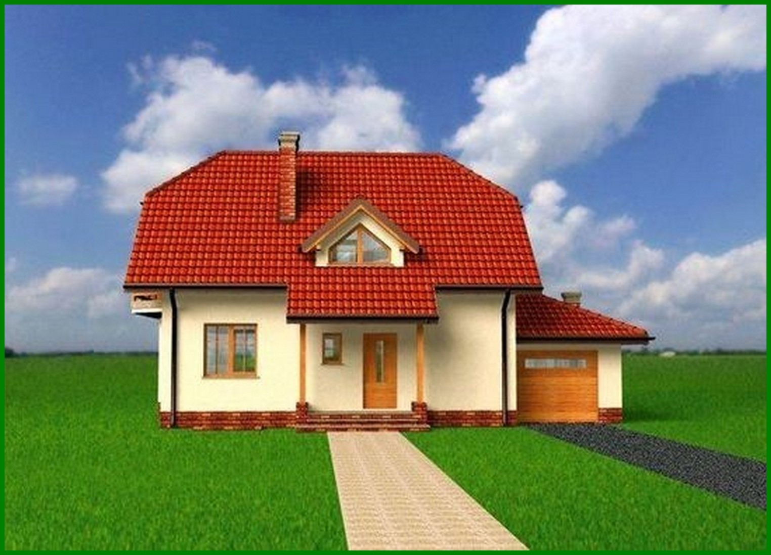 Visualization gallery - A project of a beautiful country house with an area of ​​200 m²