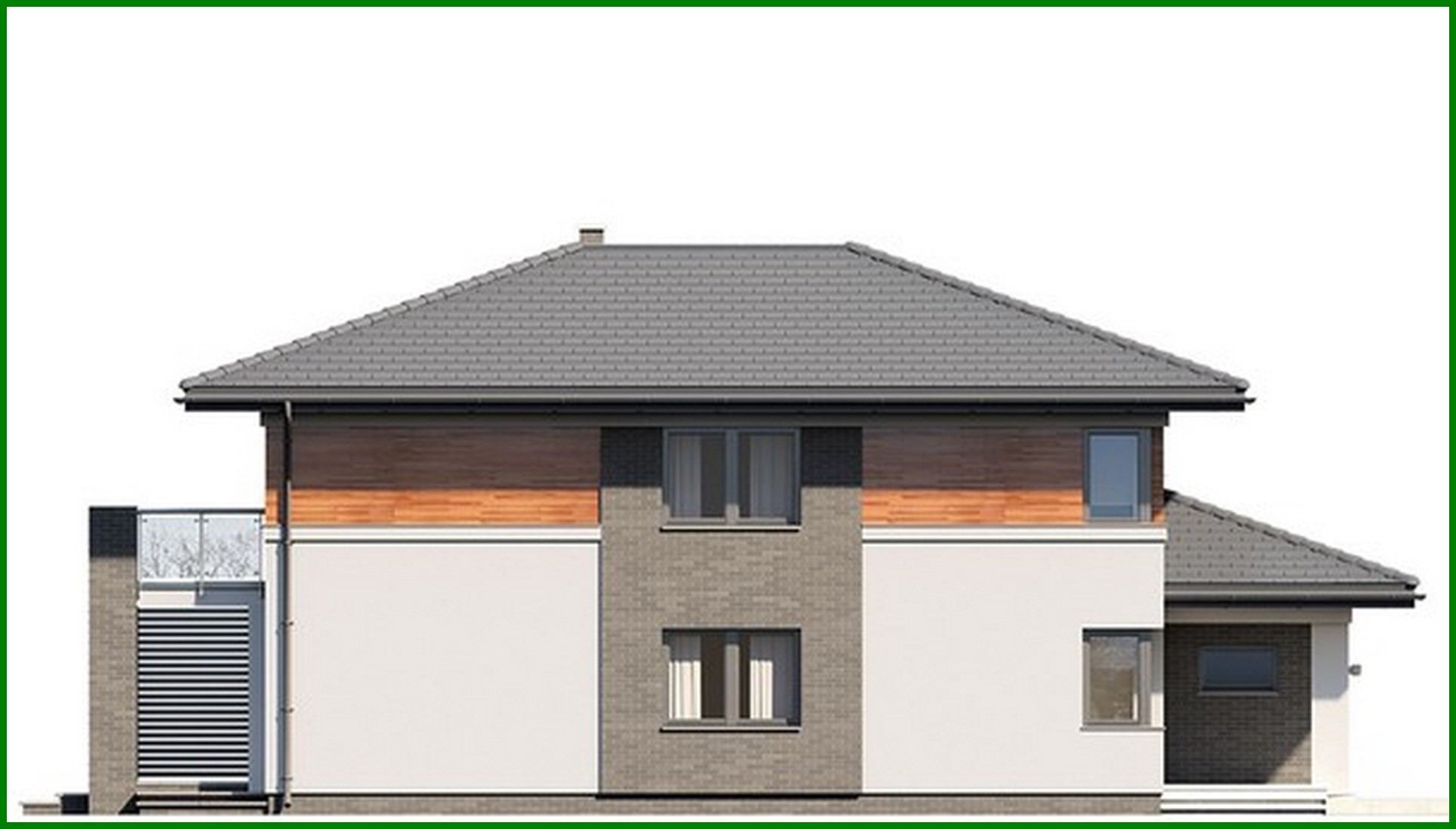 Galería de visualizaciones - Edificio residencial moderno con una superficie de 230 m²