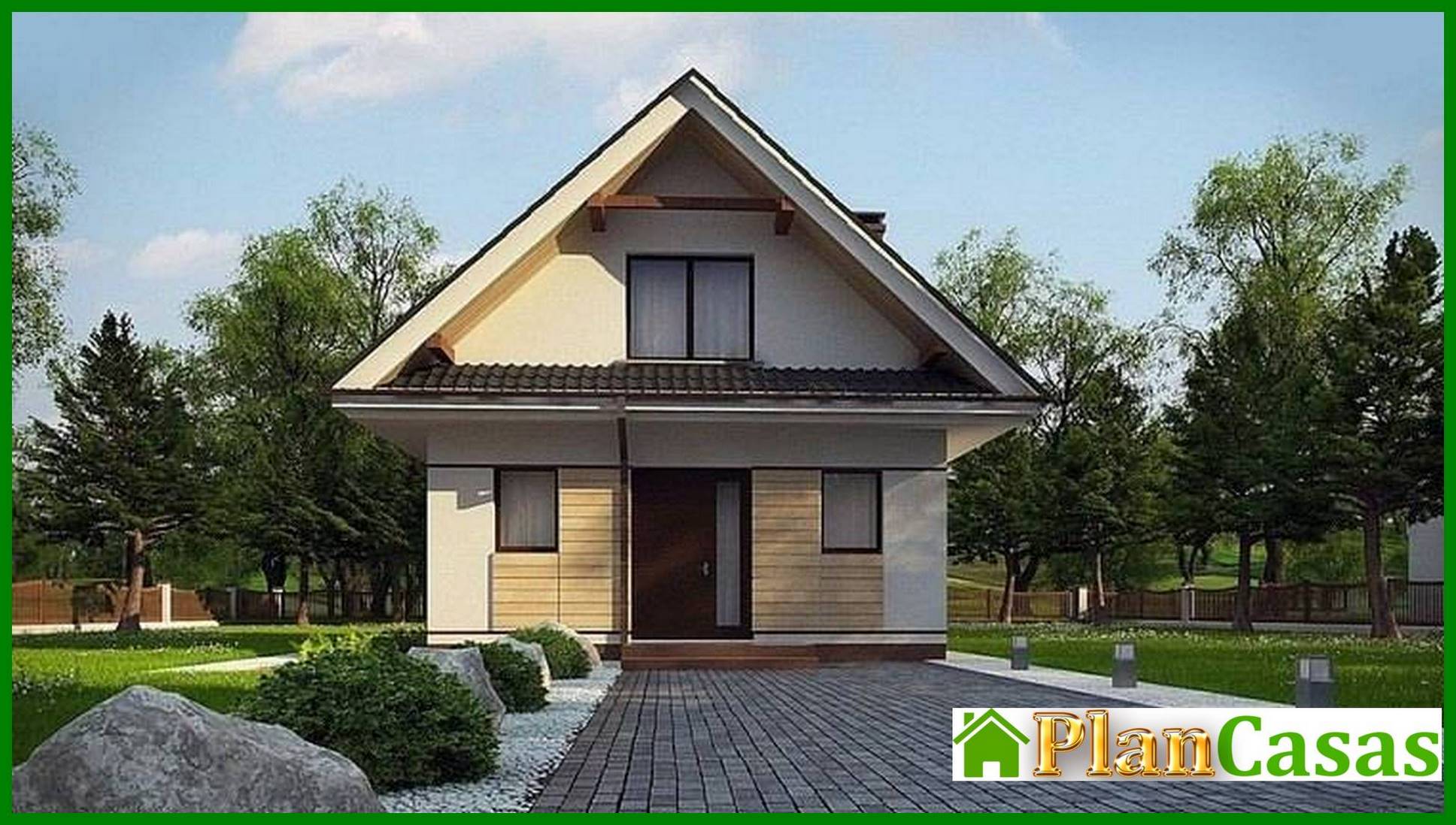 Visualization gallery - Compact cottage with an attic 80 m²