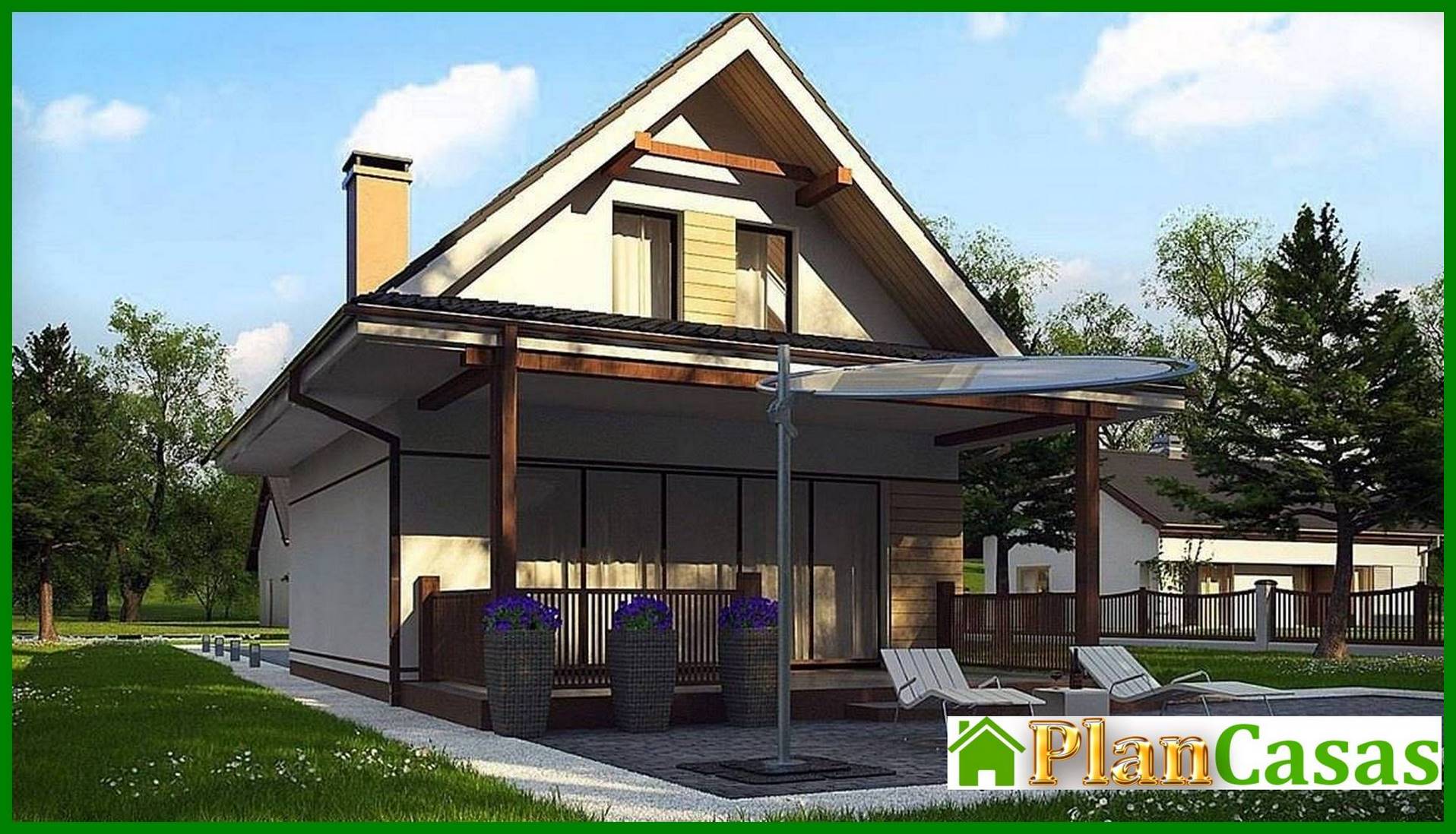 Compact cottage with an attic 80 m² house plan