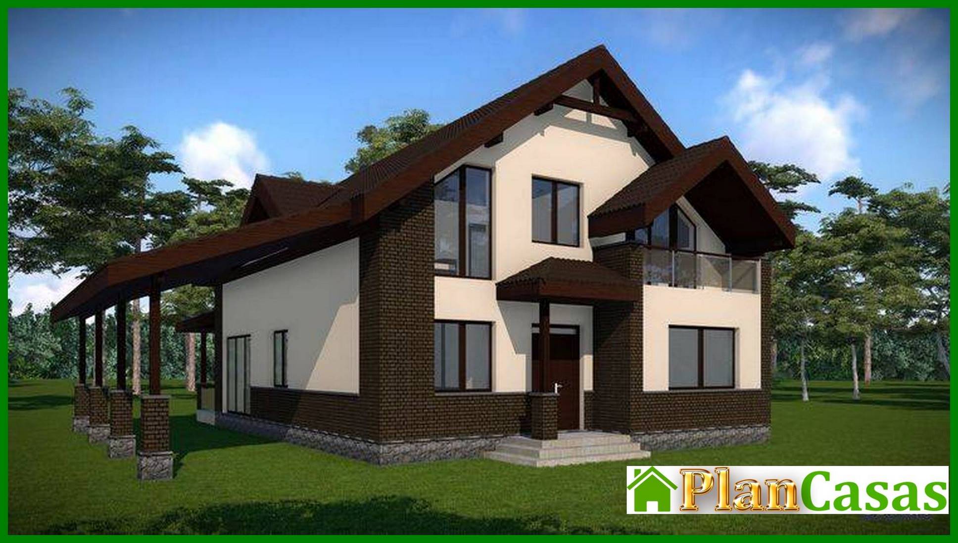 Comfortable attic house with a spacious terrace house plan