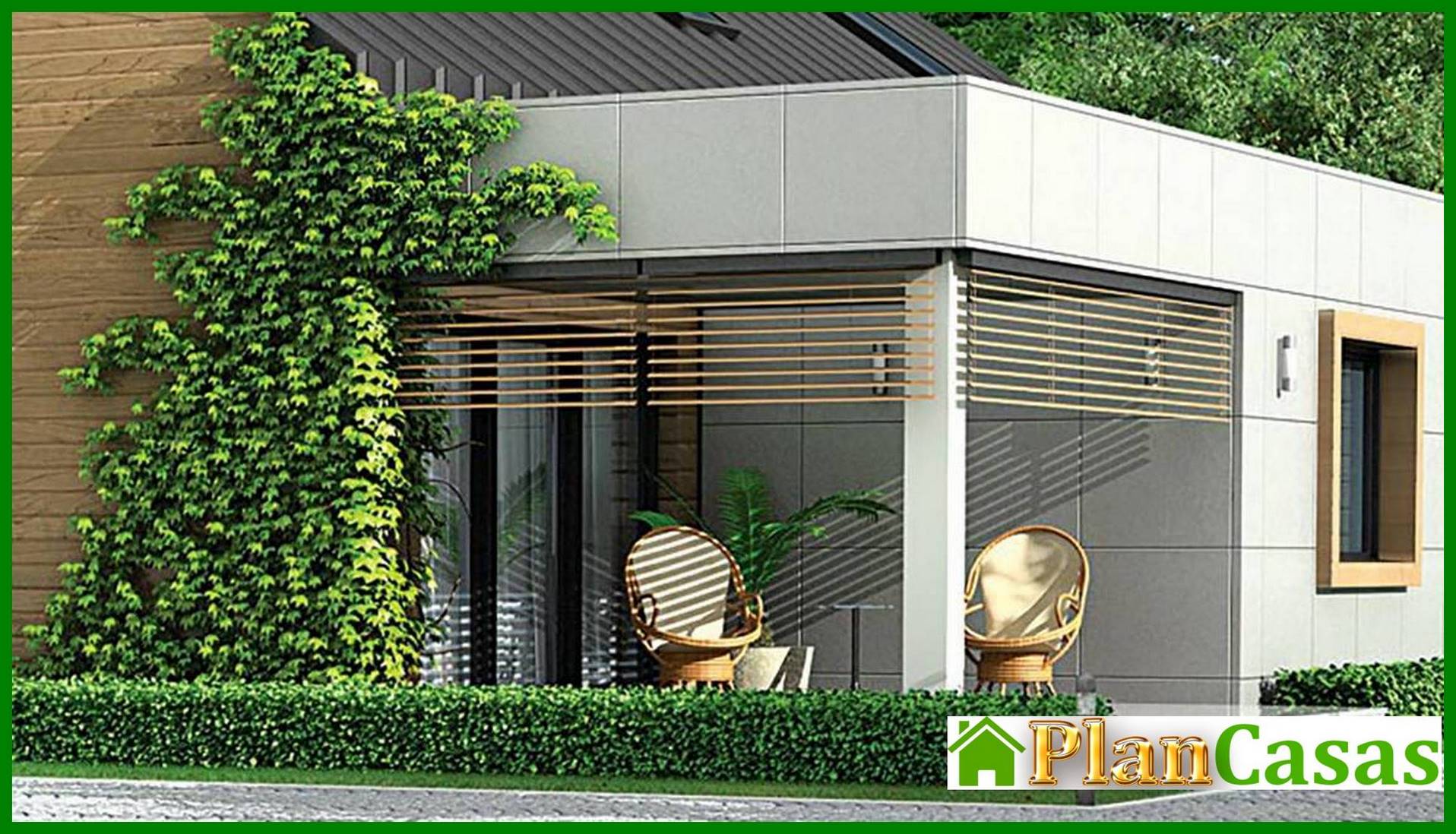 Visualization gallery - Scheme of an attractive residential building with a garage for two cars