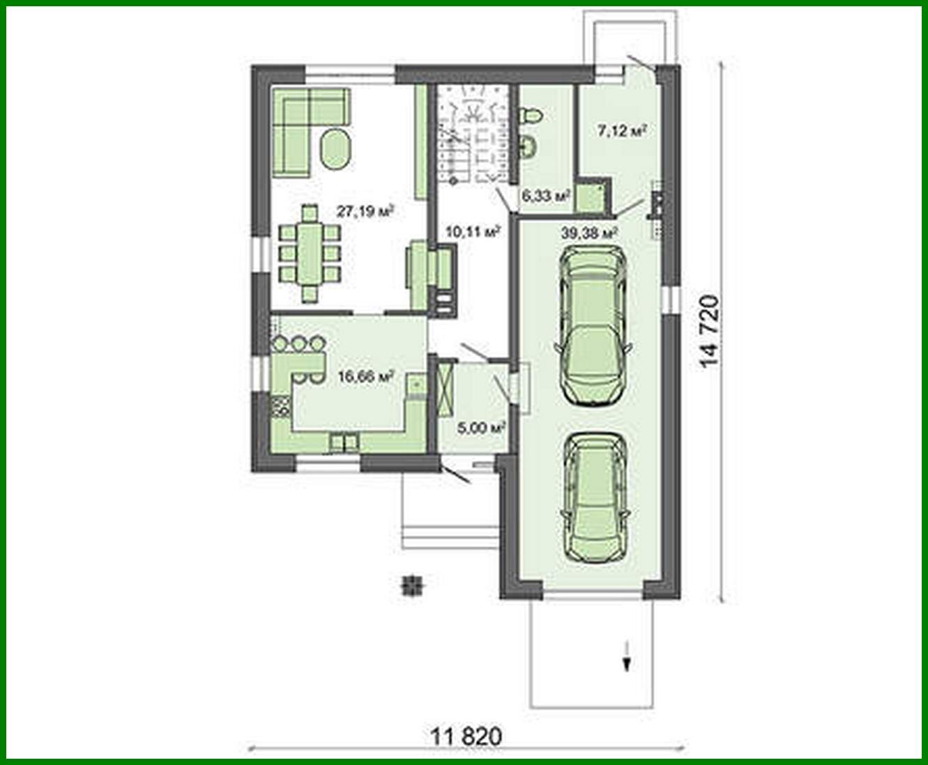 Visualization gallery - Project of a two-story cottage in bright colors with a spacious terrace
