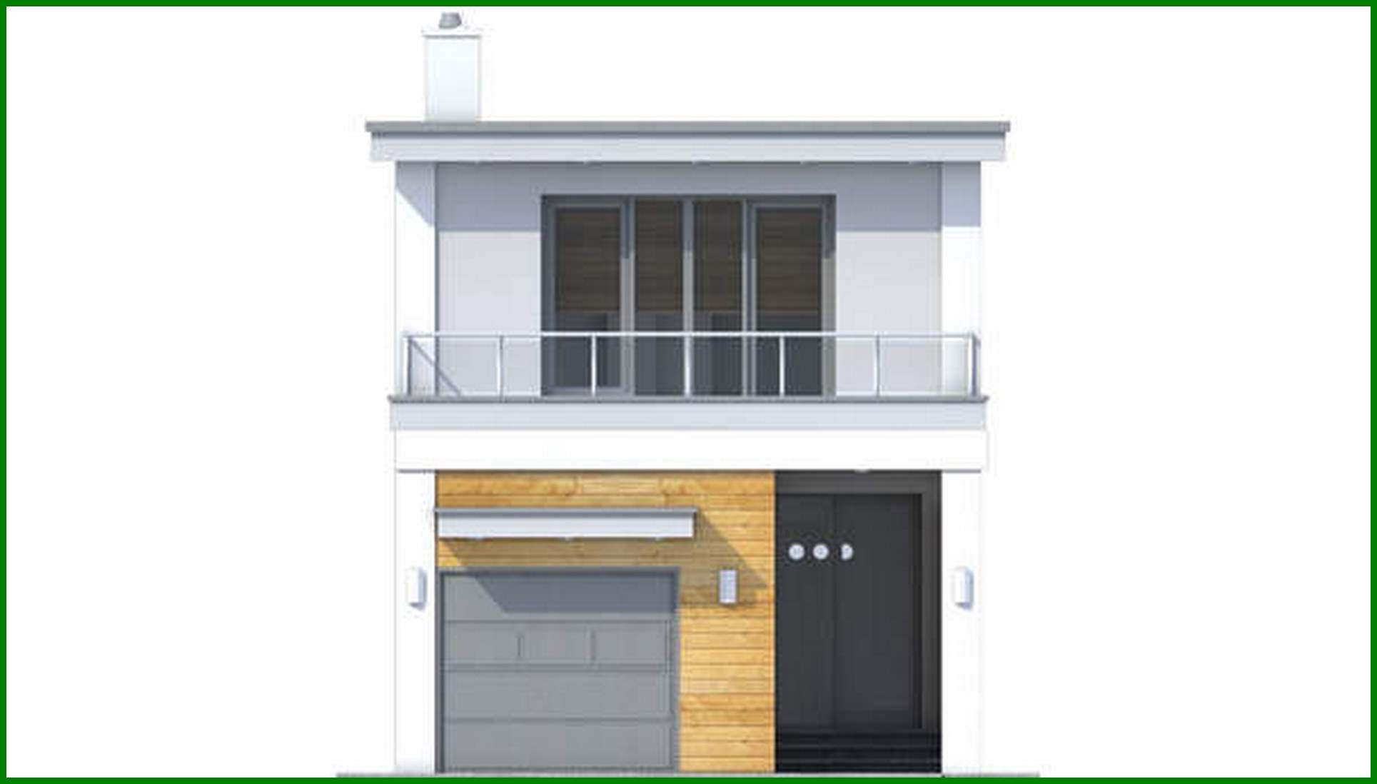 Visualization gallery - Project of a two-story house for a narrow plot