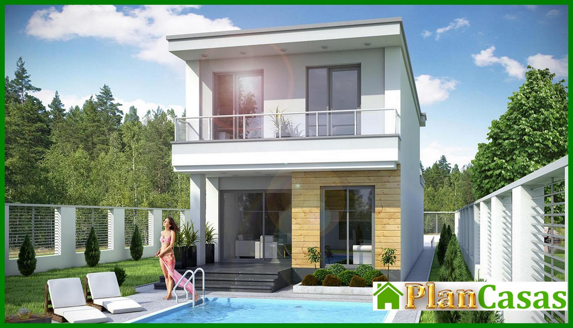 Visualization gallery - Project of a two-story house for a narrow plot