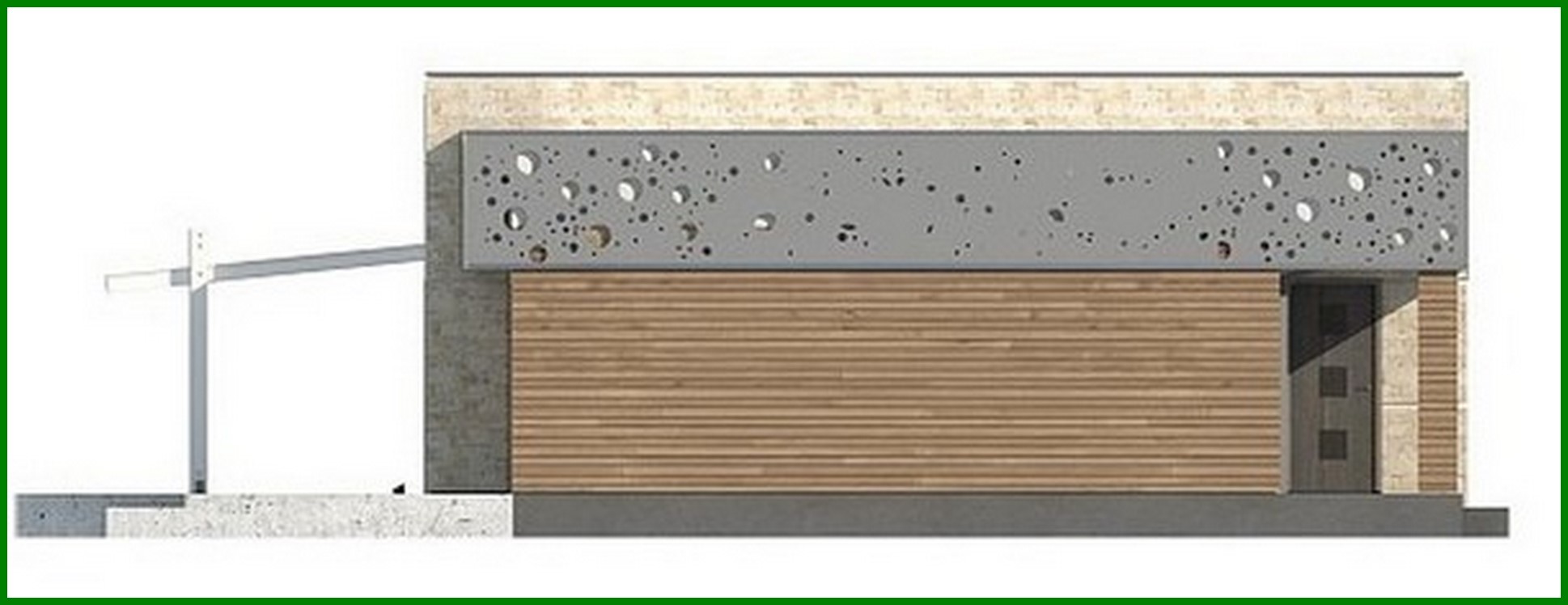 Visualization gallery - The project of a one-story cottage in a modern style