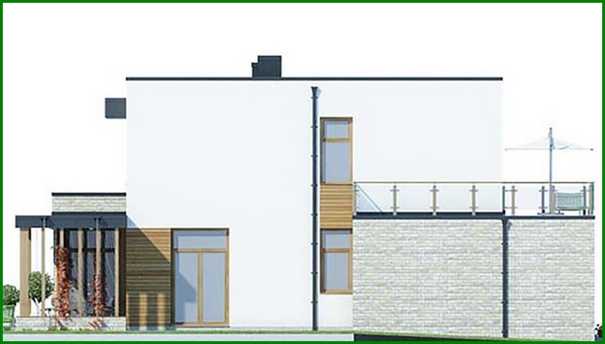 Visualization gallery - Stylish house with spacious verandas and terraces