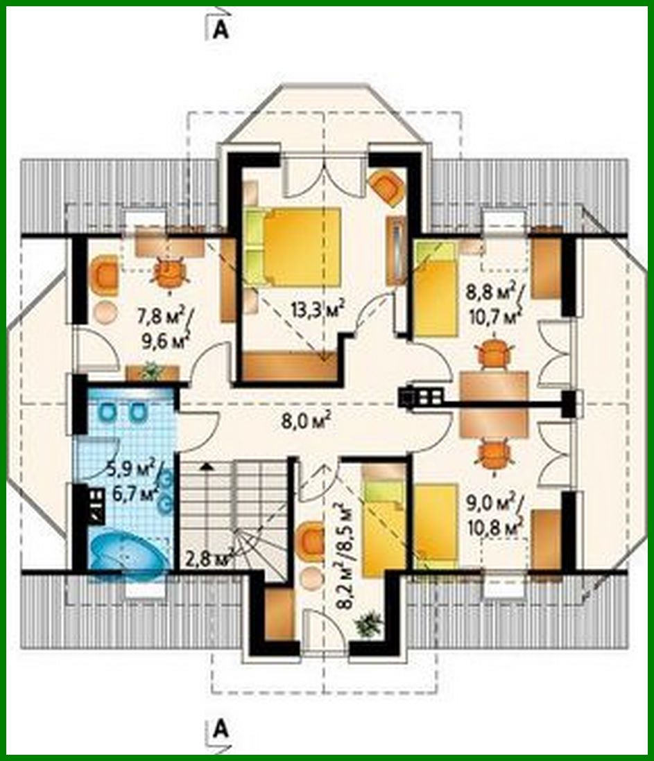 Visualization gallery - Traditional house project with attic up to 150 m²