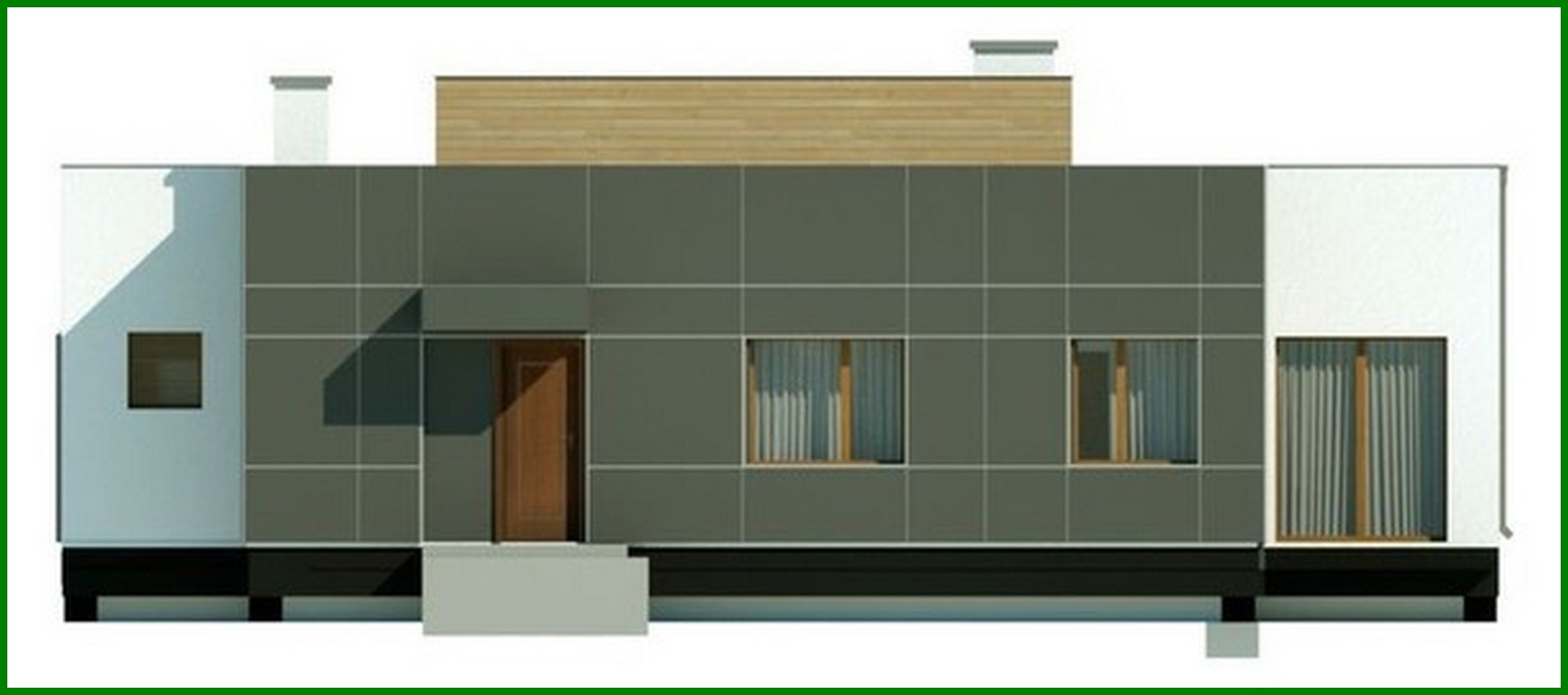 Visualization gallery - Project of a modern house with a spacious living room