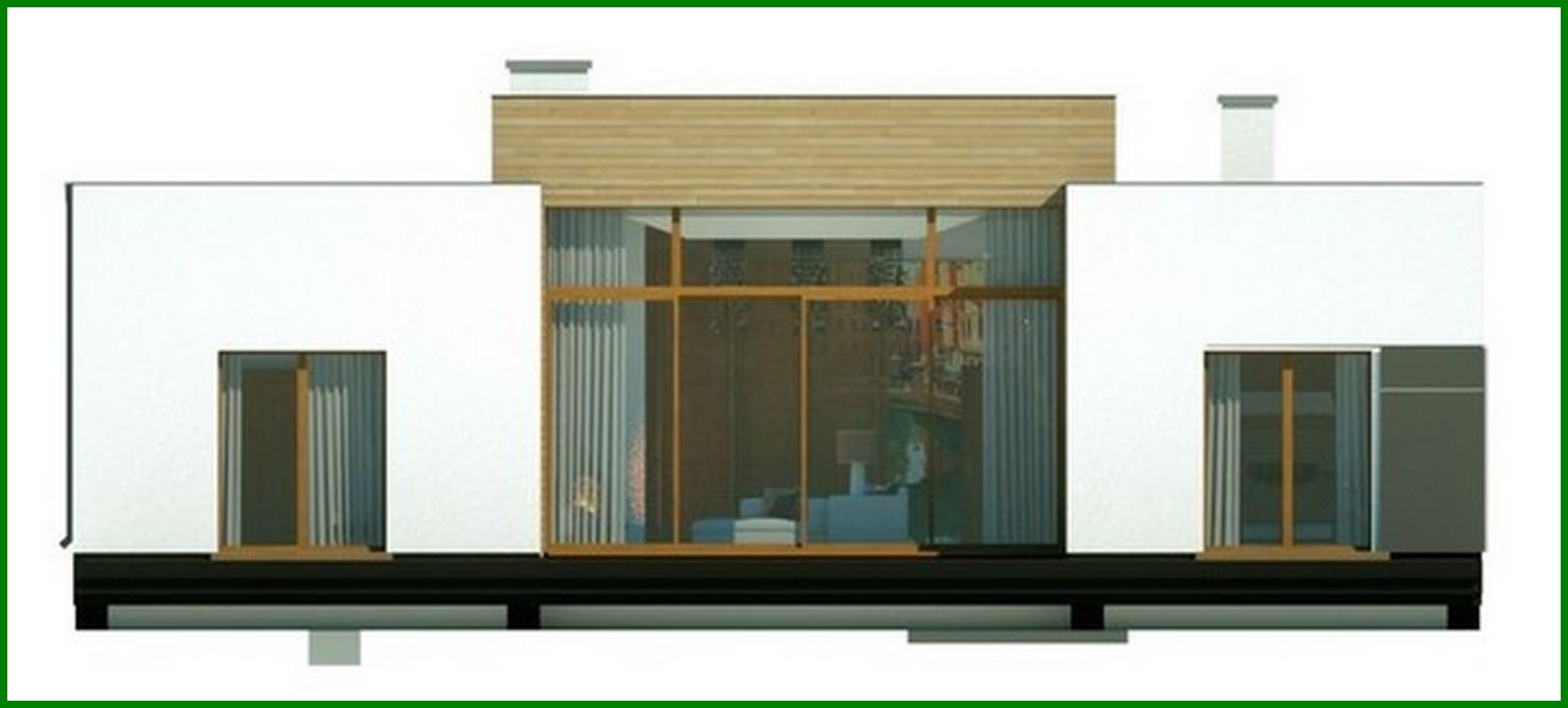 Visualization gallery - Project of a modern house with a spacious living room