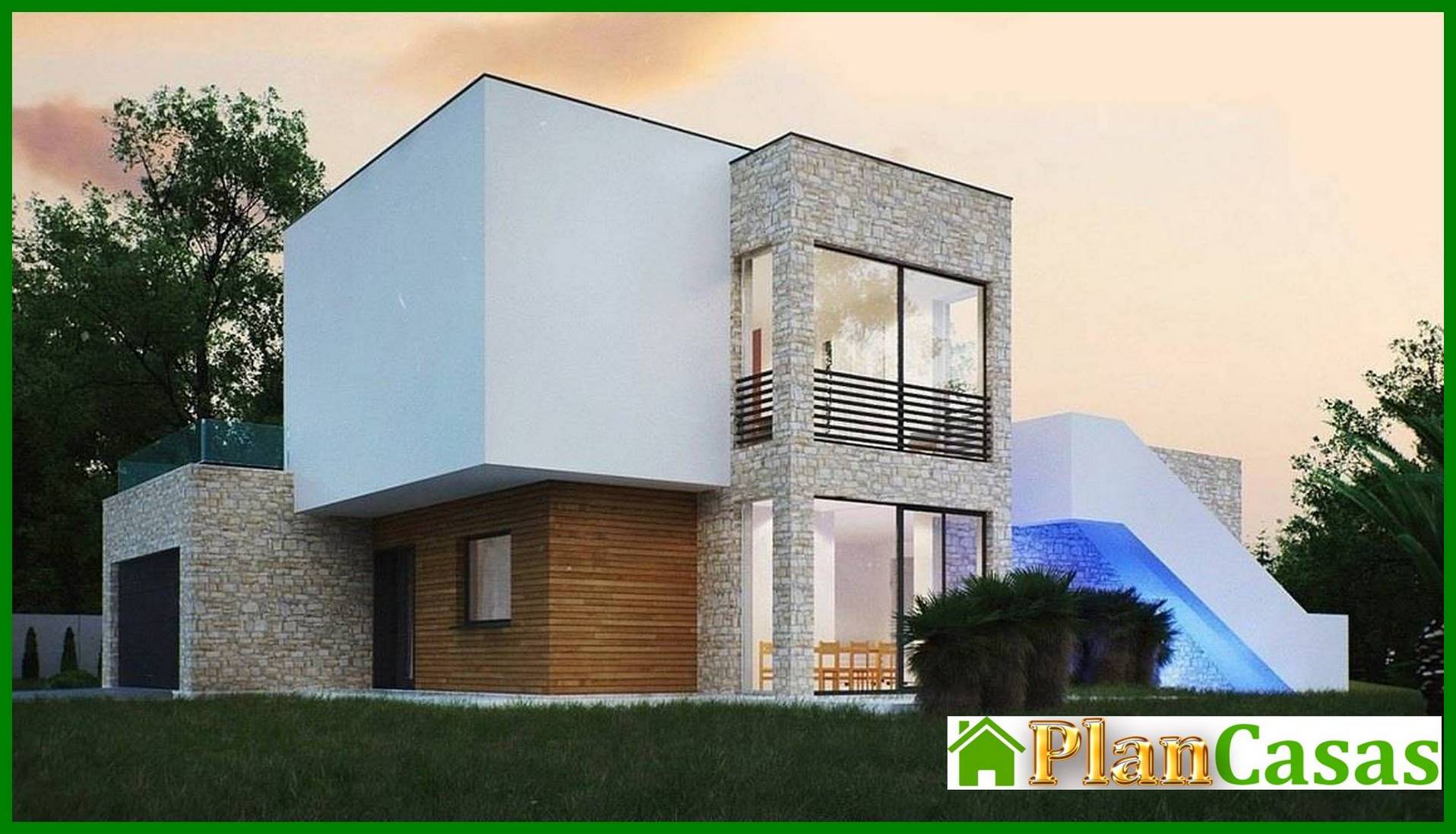 Visualization gallery - Small cottage for a sloping plot