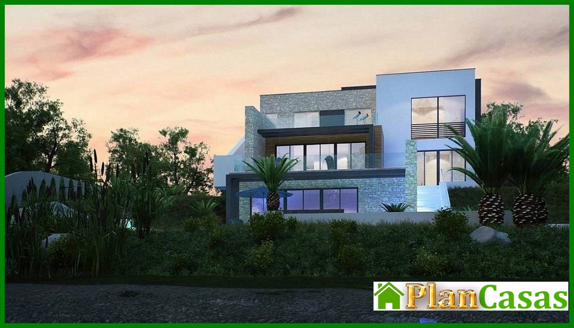 Visualization gallery - Small cottage for a sloping plot