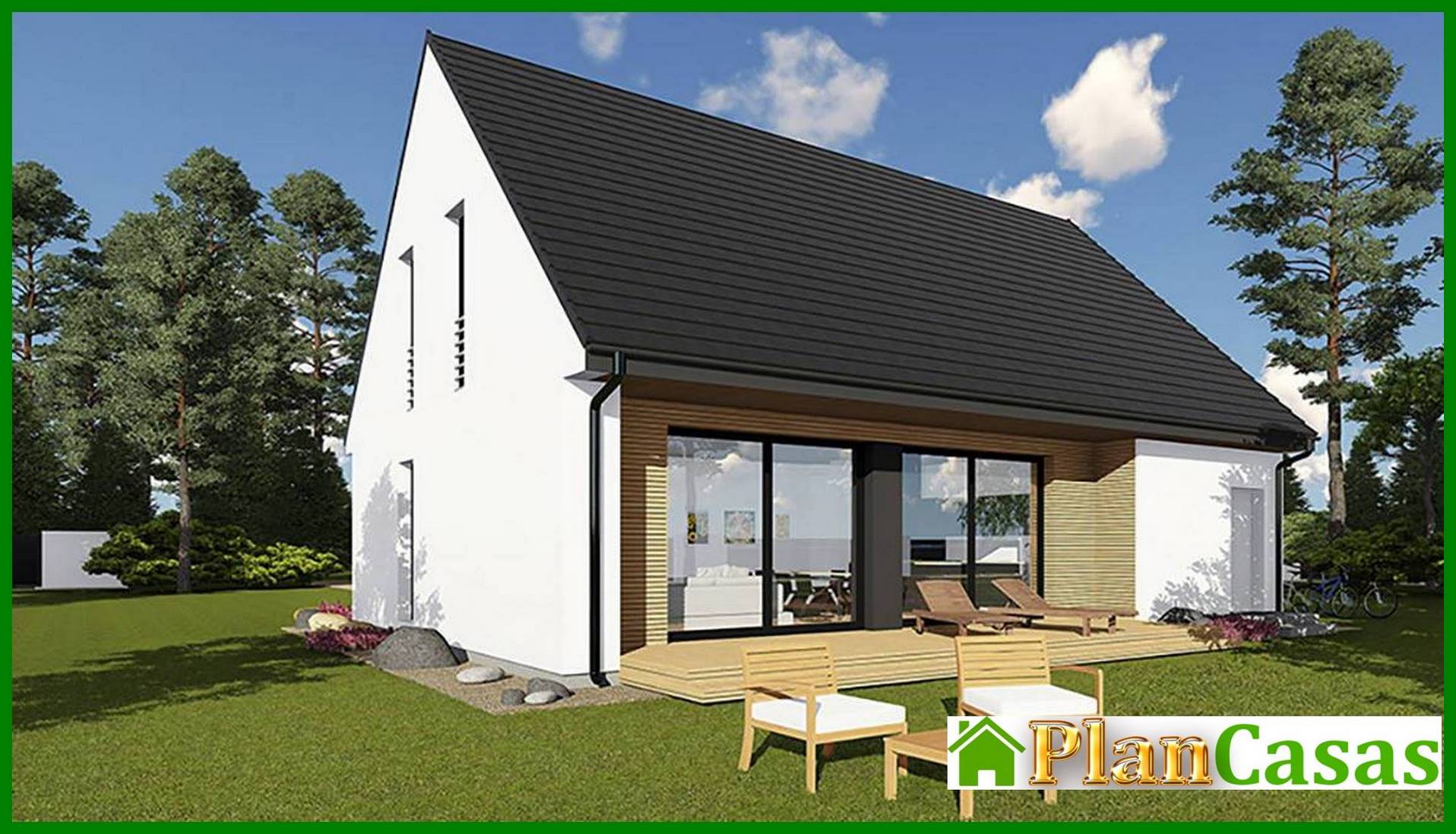 Attic apartment building with a delightful veranda house plan