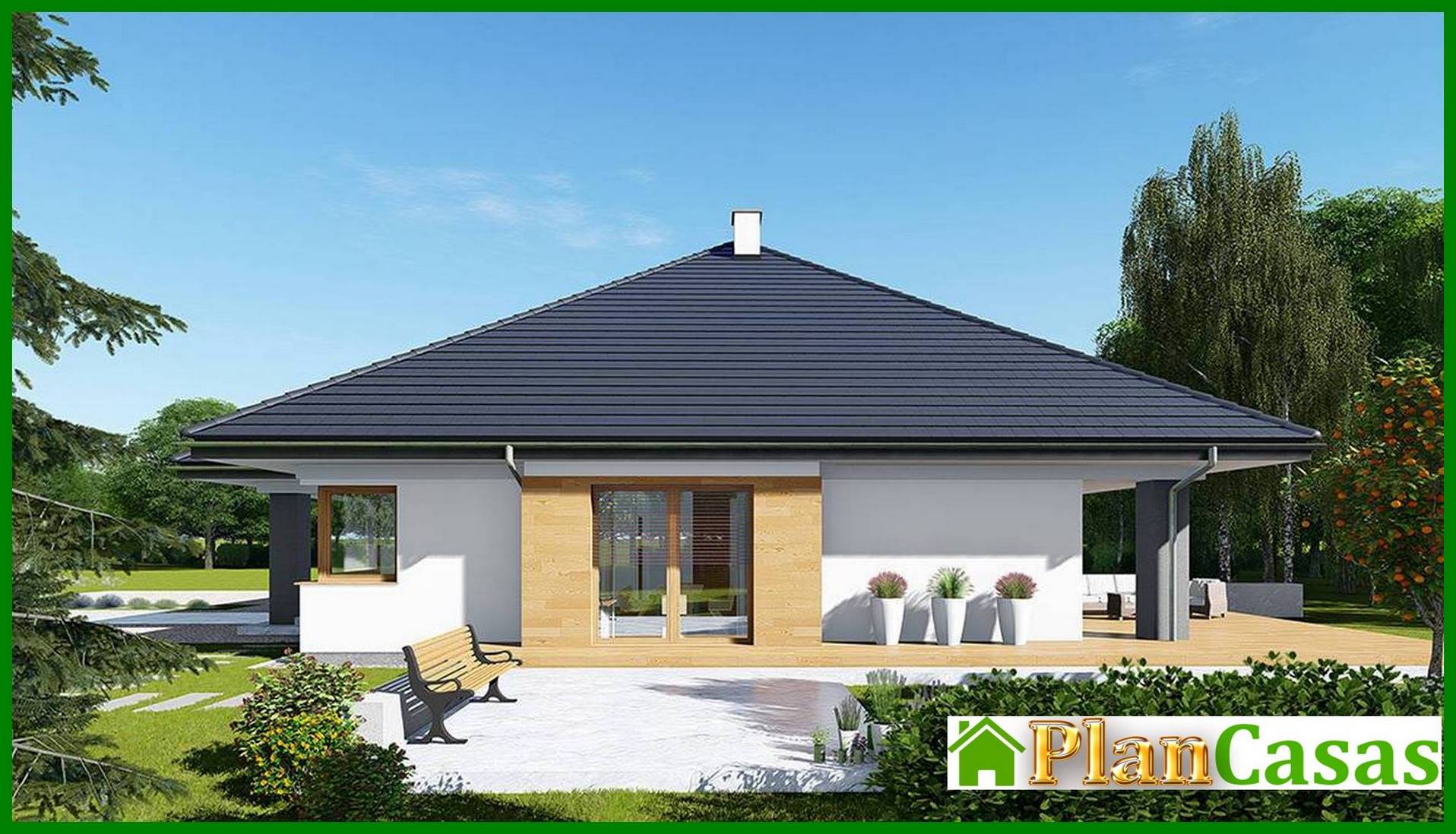 Visualization gallery - One-floor Four-Bedroom Cottage