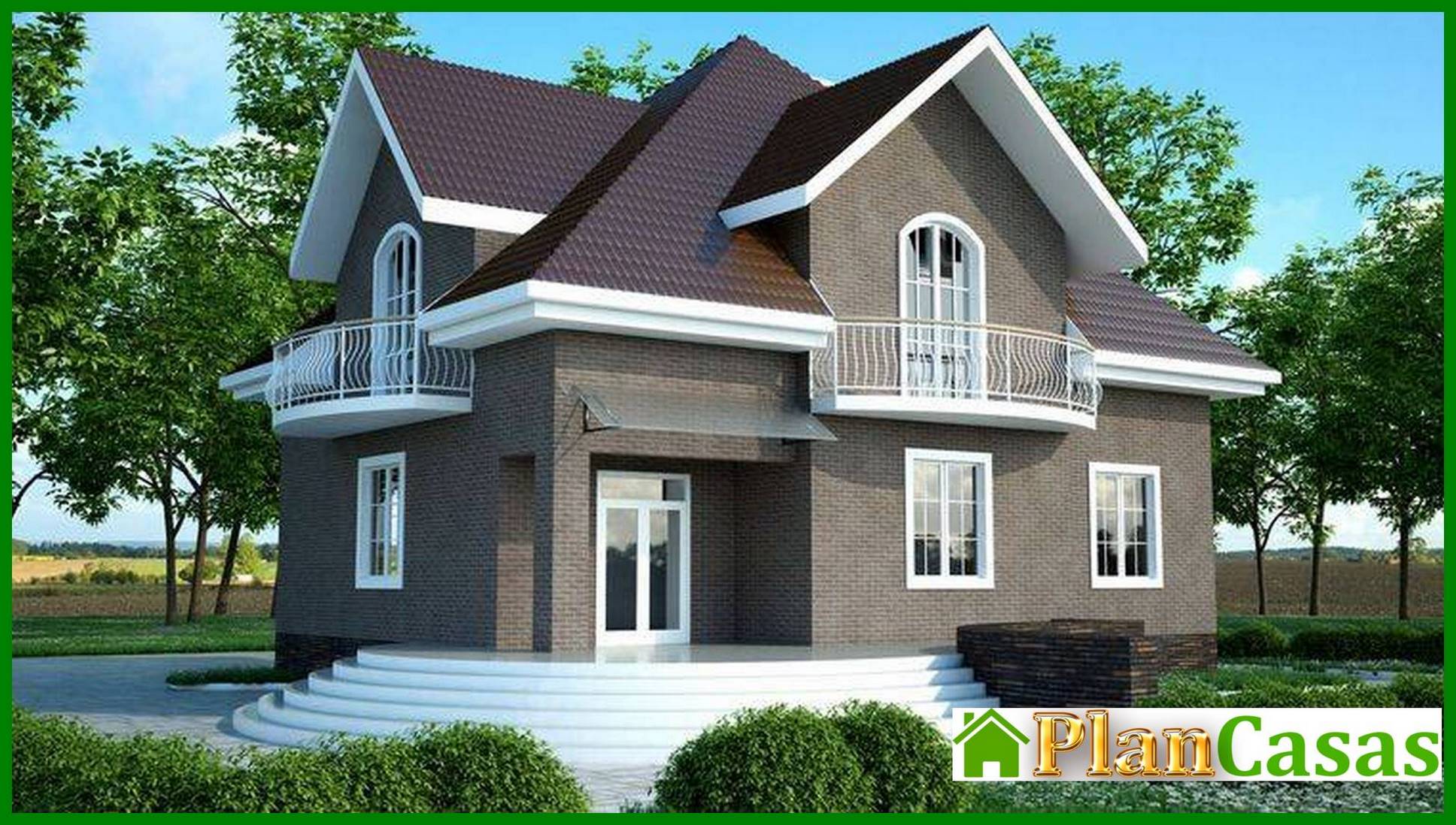 Beautiful house project of 2 floors house plan