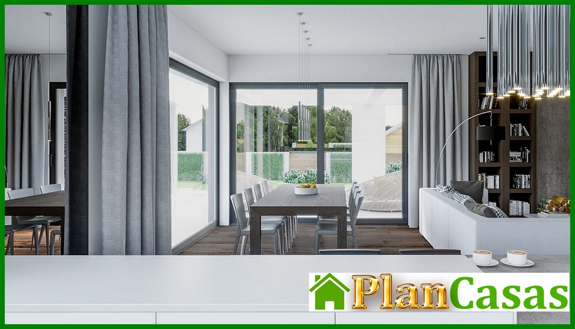 Visualization gallery - Beautiful project of a two-story house in the style of minimalism