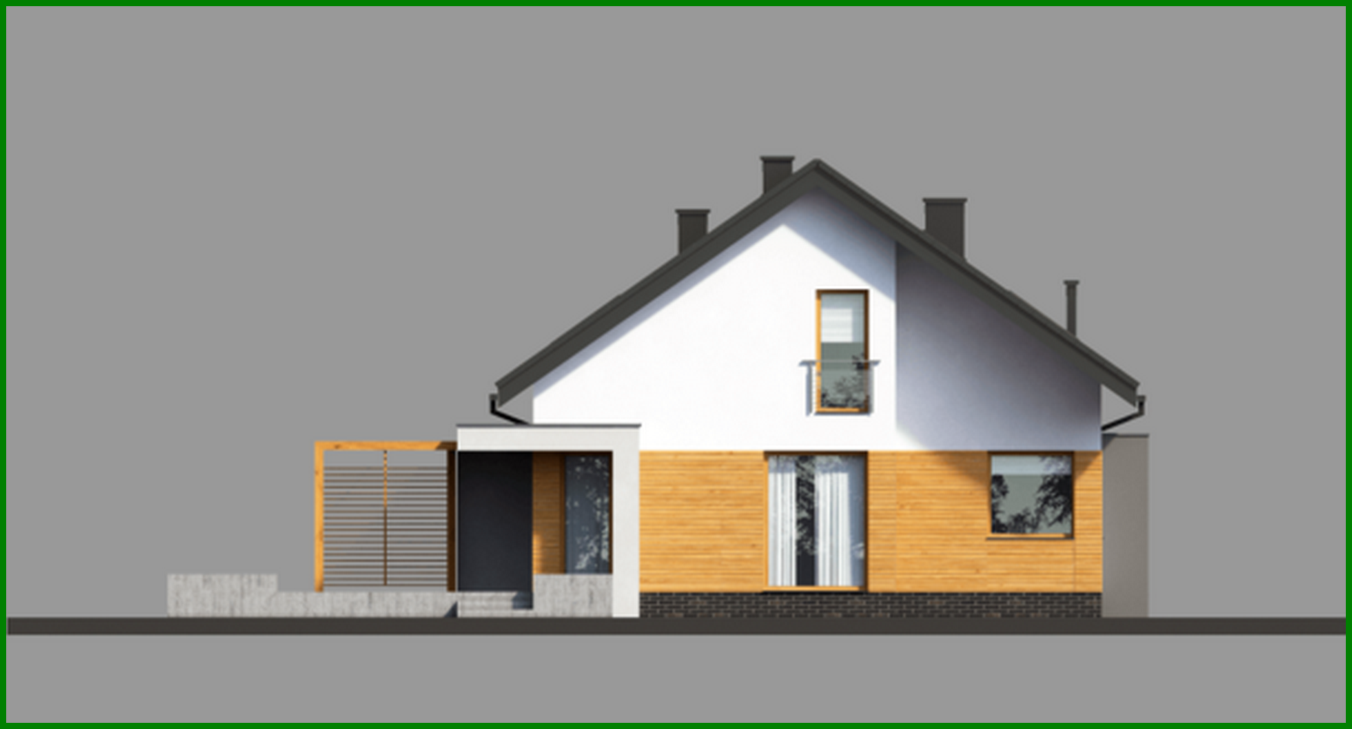 Visualization gallery - Stylish residential building with attic